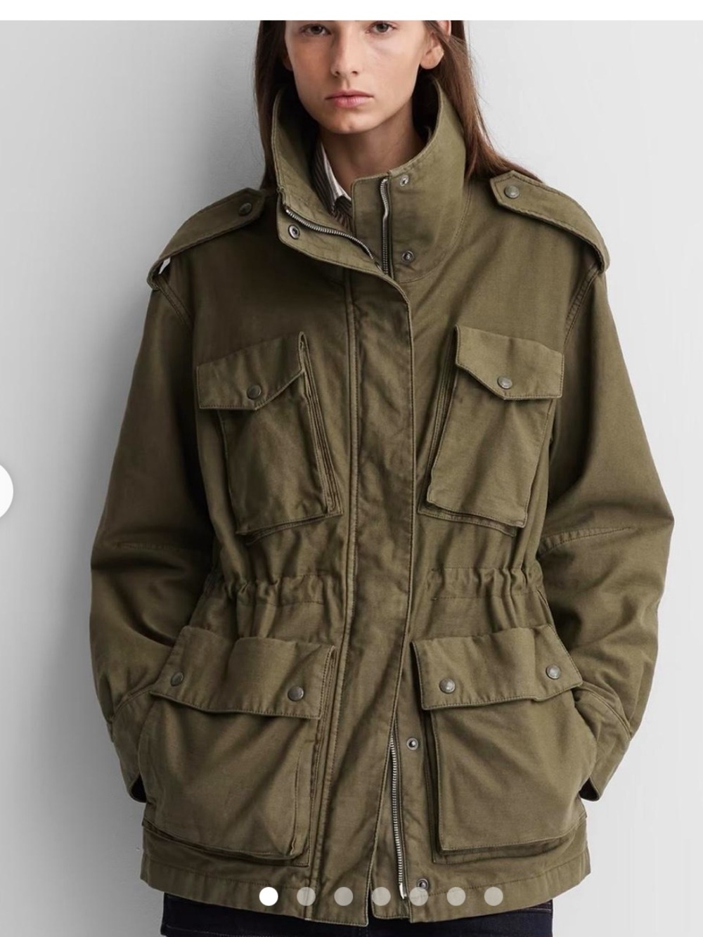 GAP Olive Green Utility Jacket with Cinch Waist